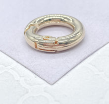 Load image into Gallery viewer, 18k Gold Filled Large Smooth Clasp Madd for Jewlery Making