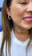 Load image into Gallery viewer, 18k Gold Filled Beaded Hoop Earrings: 6mm Ball, Small/Medium