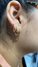 Load image into Gallery viewer, 18k Gold Wide Plain Smooth Heart Hoop Earring