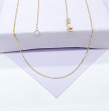 Load image into Gallery viewer, 18k Gold Filled Smooth 1mm Long Bar Spacialty Chain, Layering Necklace, Dainty Necklace, For Her, Minimalist Chain