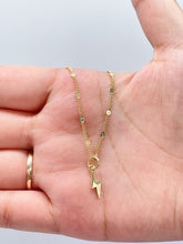 Load image into Gallery viewer, 18k Gold Filled Plain Dainty Crescent Moon and Lightning Bolt Pendants