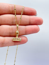 Load image into Gallery viewer, 18k Gold Filled Love & Hearts Solid Wax Seal Stamp Pendant