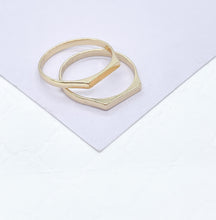 Load image into Gallery viewer, 18k Gold Filled Plain Dainty Minimalist Tiny Signet plaque Ring
