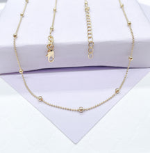 Load image into Gallery viewer, 18k Gold Filled Satellite Chain: Dainty Beaded Jewelry, 1mm Thin