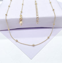 Load image into Gallery viewer, 18k Gold Filled Thin 1mm Mini Beaded Satellite Chain, Statment Piece, Gift Ideas, Dainty Jewlery,