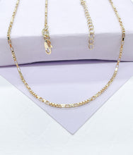 Load image into Gallery viewer, 18k Gold Filled Box Chain Necklace: 1.5mm Dainty Layering Chain