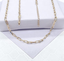 Load image into Gallery viewer, 18k Gold Filled 3mm Paper Clip Chain Necklace