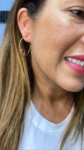 Load image into Gallery viewer, 18k Gold Filled Wirework Loop Open Hoops Earrings