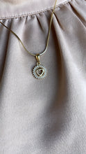 Load image into Gallery viewer, 18k Gold Filled CZ Pendant: Dainty Cross or Heart