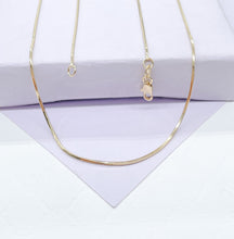 Load image into Gallery viewer, 18k Gold Filled Herringbone Chain Necklace: Minimalist Dainty Jewelry