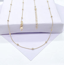 Load image into Gallery viewer, 18k Gold Filled Thin 1mm Mini Beaded Satellite Chain, Statment Piece, Gift Ideas, Dainty Jewlery,