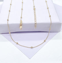 Load image into Gallery viewer, 18k Gold Filled Satellite Chain: Dainty Beaded Jewelry, 1mm Thin