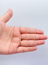 Load image into Gallery viewer, 18k Gold Filled Satellite Chain: Dainty Beaded Jewelry, 1mm Thin