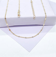 Load image into Gallery viewer, 18k Gold Filled Sequin Satellite Chain Necklace: Dainty Layering Jewelry