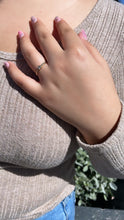 Load image into Gallery viewer, 18k Gold Filled Twisted Ring: Square CZ Stone Dainty Band