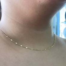 Load image into Gallery viewer, 18k Gold Filled Sequin Satellite Chain Necklace: Dainty Layering Jewelry