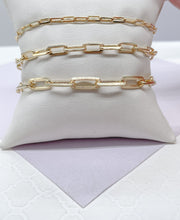 Load image into Gallery viewer, 18k Gold Filled Dainty Smooth Paperclip Bracelet Availbe in 3 Sizes