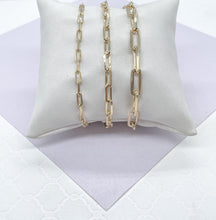 Load image into Gallery viewer, 18k Gold Filled Dainty Smooth Paperclip Bracelet Availbe in 3 Sizes