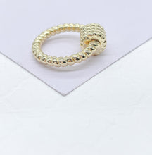 Load image into Gallery viewer, 18k Gold Filled Plain Smooth Croissant Circle Carabiner Clasp