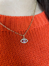 Load image into Gallery viewer, 18k Gold Filled Dainty Mini CZ Evil Eye Charm, Available in 2 Styles