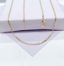 Load image into Gallery viewer, 18k Gold Filled 16 inch 1mm Dainty Open Square Link Box Chain