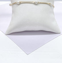 Load image into Gallery viewer, 18k Gold Filled Simple Box Chain Pearl Satellite Bracelet