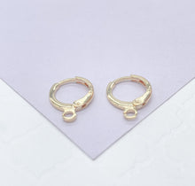 Load image into Gallery viewer, 18k Gold Filled Plain Round Hoops Clasps