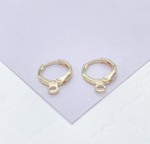 Load image into Gallery viewer, 18k Gold Filled Plain Round Hoops Clasps