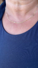 Load image into Gallery viewer, 18k Gold Filled Flat Fancy Heart Sequin Curb Link Chain