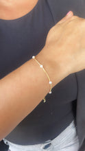 Load image into Gallery viewer, 18k Gold Filled Simple Box Chain Pearl Satellite Bracelet