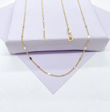 Load image into Gallery viewer, 18k Gold Filled Flat Fancy Heart Sequin Curb Link Chain