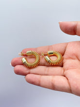 Load image into Gallery viewer, 18k Gold Filled Thin Curly Open Hoops