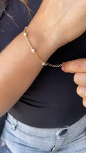 Load image into Gallery viewer, 18k Gold Filled Simple Box Chain Pearl Satellite Bracelet