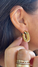Load image into Gallery viewer, 18k Gold Filled Thin Curly Open Hoops