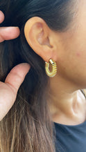 Load image into Gallery viewer, 18k Gold Filled Thin Curly Open Hoops