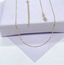 Load image into Gallery viewer, 18k Gold Filled Sequin Satellite Chain Necklace - 1mm, 16 Inch