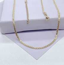 Load image into Gallery viewer, 18k Gold Filled 2mm 16 Inch Flat Braid Snake Textured Chain, Necklace For Wholesale, Gift Ideas, Dainty Jewlery, Layering Necklace,