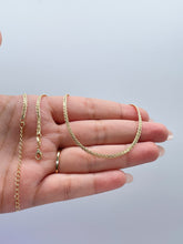 Load image into Gallery viewer, 18k Gold Filled Snake Chain Necklace: 2mm Flat Braid, 16 Inch