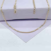 Load image into Gallery viewer, 18k Gold Filled Sunburst Sequin Satellite Chain Necklace