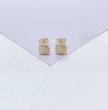Load image into Gallery viewer, 18k Gold Filled Sea Shell Stud Earrings Set - Beach Jewelry