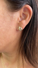 Load image into Gallery viewer, 18k Gold Filled Plain XL Lady Bug Stud Earring With CZ Patterned Studs