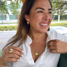 Load image into Gallery viewer, Gorgeous 18k Gold Filled Dome Shaped Tear Drop Hoop Earrning