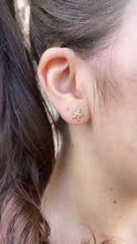 Load image into Gallery viewer, 18k Gold Filled Stud Earrings Set: Beach Starfish, Palm, Stone