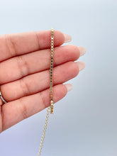 Load image into Gallery viewer, 18k Gold Filled 2mm Thick Box Chain Link Bracelet