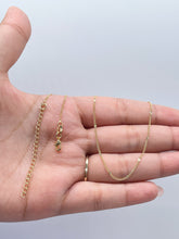 Load image into Gallery viewer, 18k Gold Filled Sequin Satellite Chain Necklace - 1mm, 16 Inch