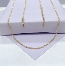 Load image into Gallery viewer, 18k Gold Filled Sunburst Sequin Satellite Chain Necklace