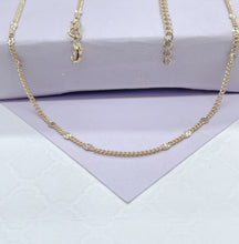 Load image into Gallery viewer, 18k Gold Filled Sunburst Sequin Satellite Chain Necklace