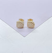 Load image into Gallery viewer, 18k Gold Filled Sea Shell Stud Earrings Set - Beach Jewelry