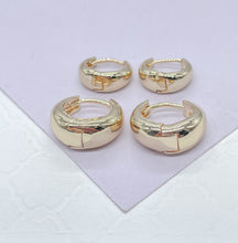 Load image into Gallery viewer, 18k Gold Filled Hoop Earrings: Small Teardrop Shape, 6mm