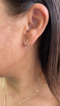 Load image into Gallery viewer, 18k Gold Filled Plain Dainty Snake Stud Earring, Dainty Studs, Gold Studs, Snake Studs,